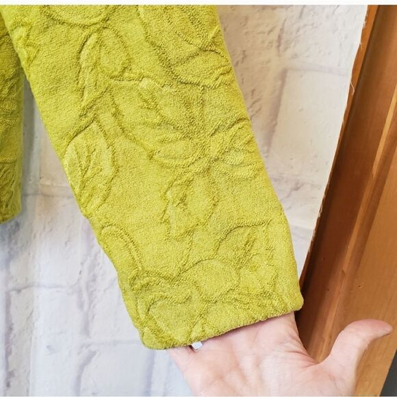 CHICO'S Brushed Textured Tapestry Button Front Jacket Large - Picture 3 of 7